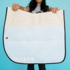 Horse Care World -Horse Care World 420W B White Black Trim Ecogold Breeze Dressage saddle pad