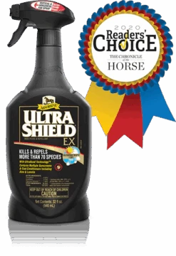 Absorbine Ultrashield EX Fly Spray - 2 Sizes -Horse Care World UltraShield EX 32oz Readers Choice Badge