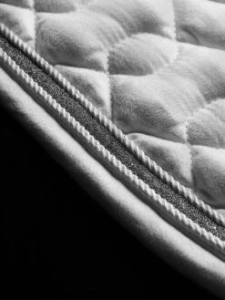 LeMieux Crystal Suede Dressage Saddle Pad - WHITE -Horse Care World lm crystaldetails hr 9 copy